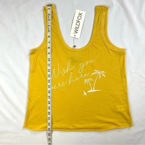 WILDFOX Wish You Were Here Lyla Tank in Pigment Mimosa Size Small (NWT) - Picture 9 of 11